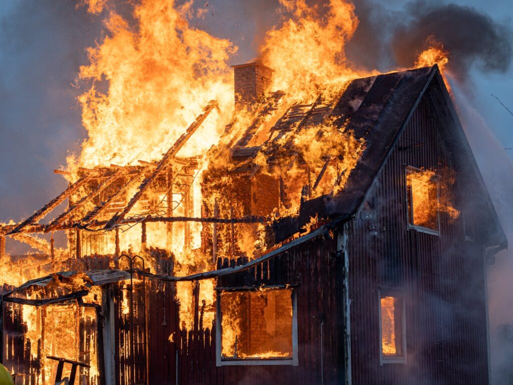 Spiritual symbolism of a burning house in dreams